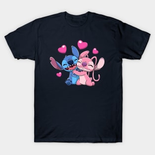 Stitch & Angel Valentines T-Shirt